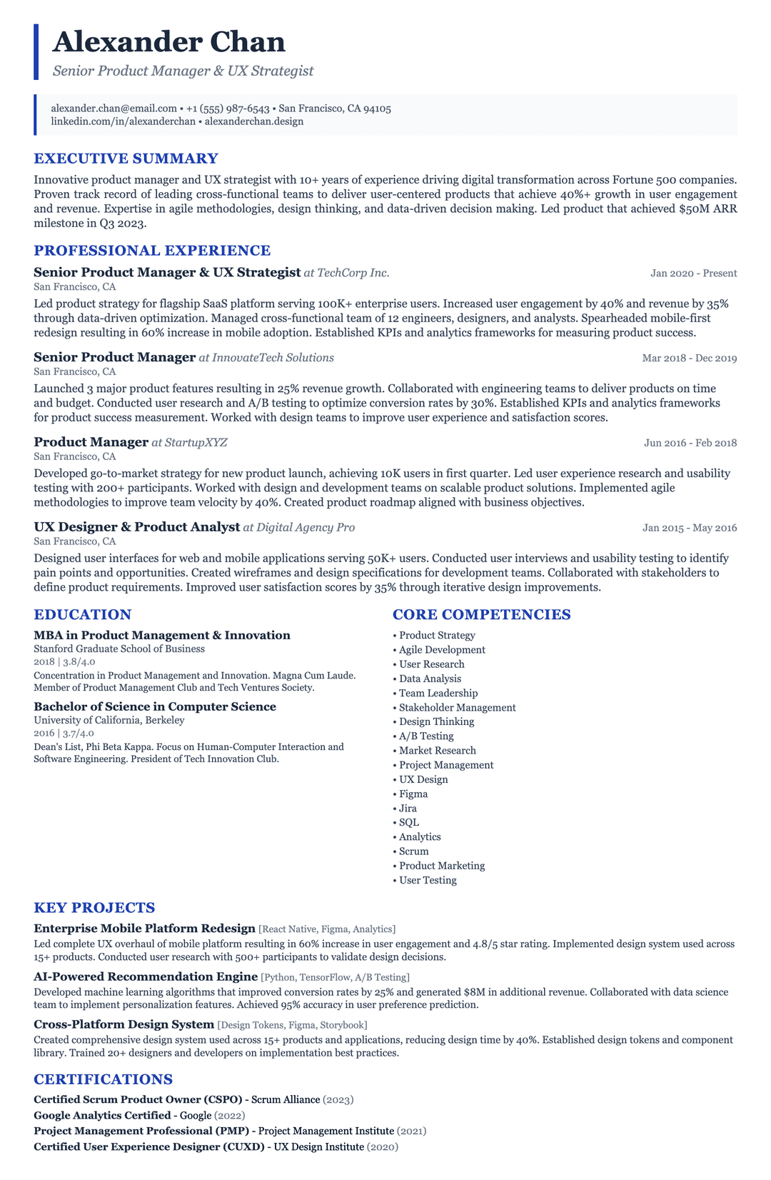One-Pager: Executive Resume Template (1-Column) | ResumeGyani