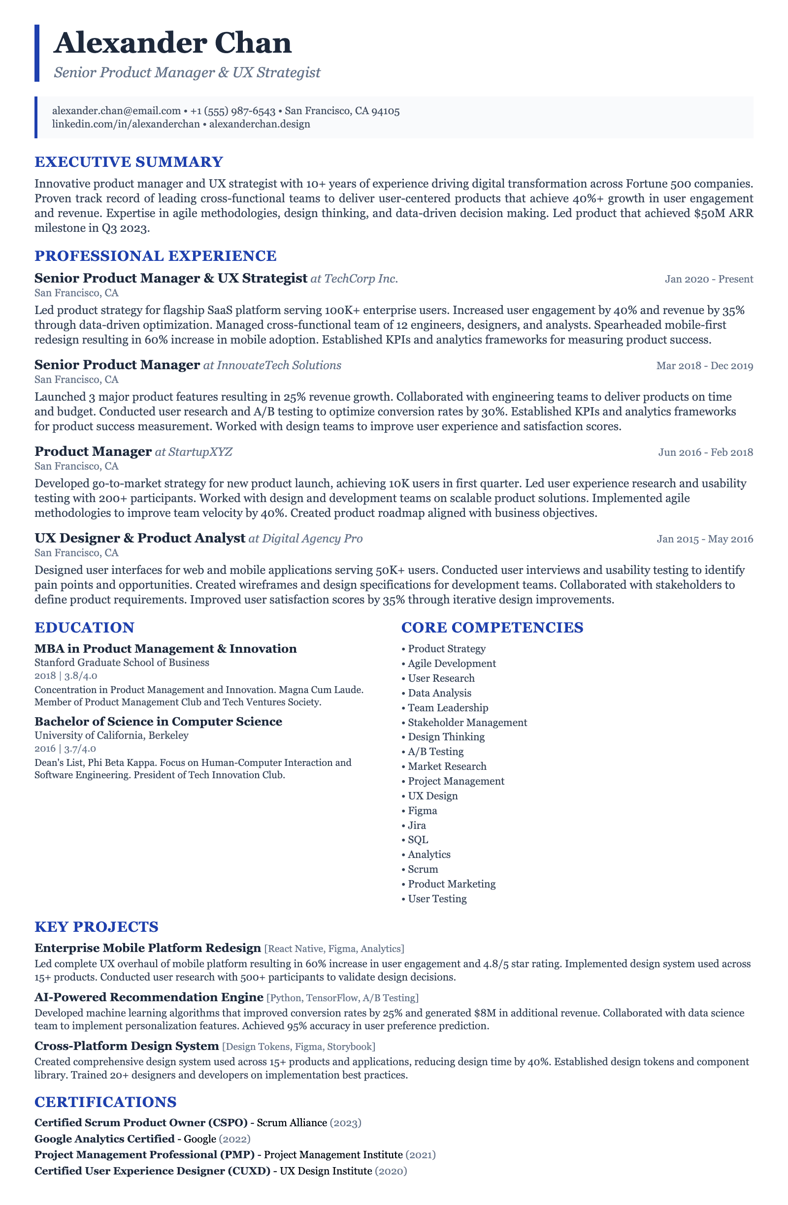 Executive One-Pager