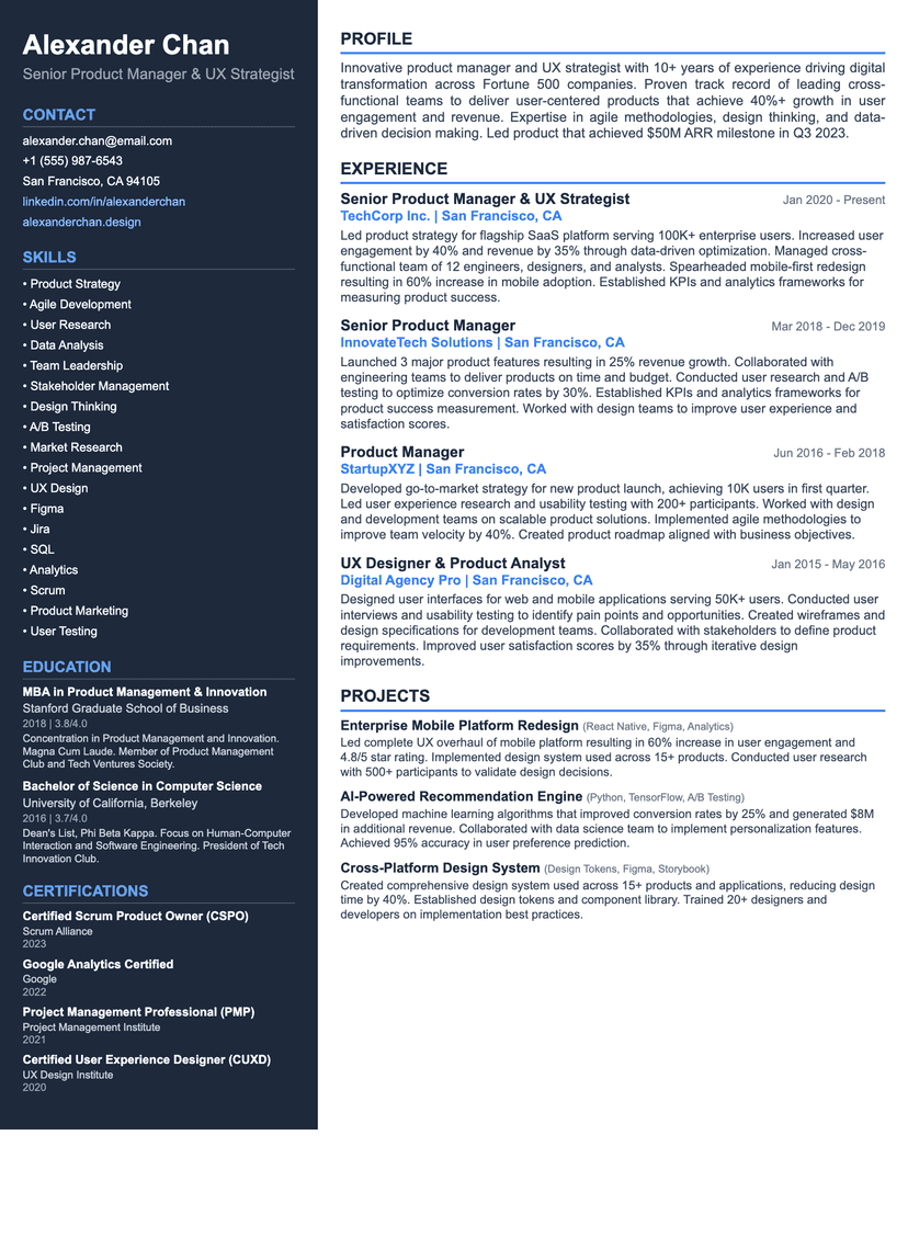 AI Engineer CV Example 2027 | UK Standard